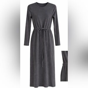 Zara Gray Long Sleeve Dress